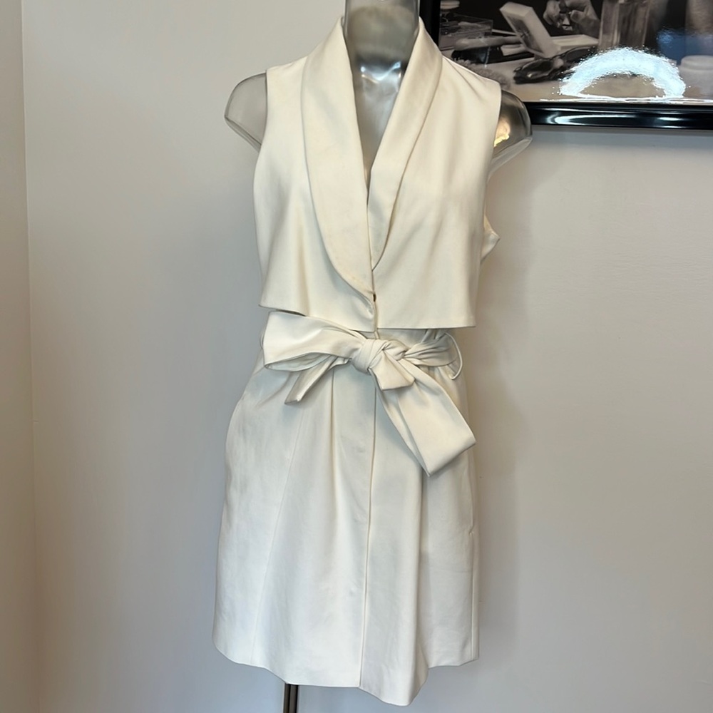 Zara White Sleeveless Dress
